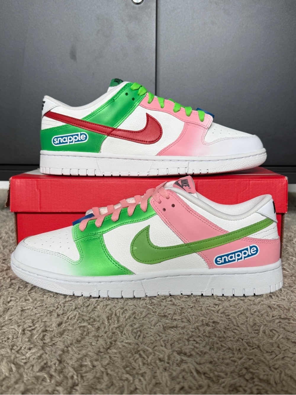 Nike Low Dunks X Snapple (Comes With Box) (Mens Size 11) (LIMITED EDITION)
